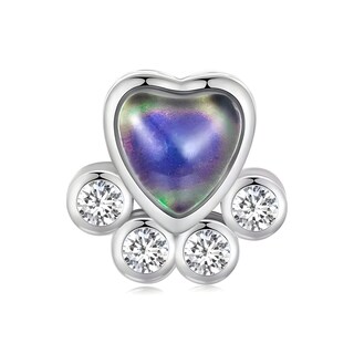 Foto 1 | Charm de Huella Miow Kiki de Plata P 925 Zirconia