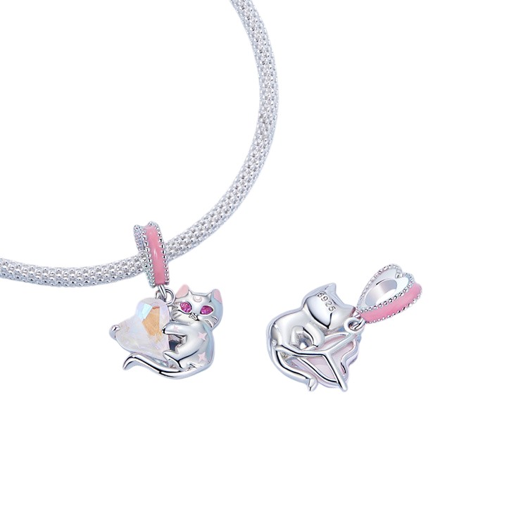 Foto 4 pulgar | Colgante y Dije de Gato Miow Kiki Season 2023 de Plata P925 Zirconia