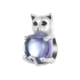 Foto 1 | Charm De Gato Miow Kiki De Plata P925 Cristal