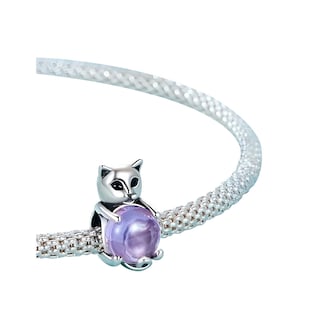 Foto 4 | Charm De Gato Miow Kiki De Plata P925 Cristal