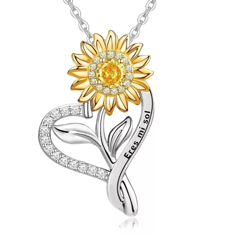 Foto 1 | Collar Xtellar De Girasol De Plata 925 Color Plata