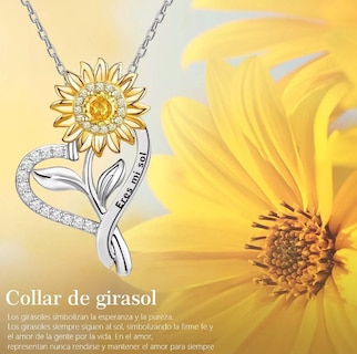 Foto 2 | Collar Xtellar De Girasol De Plata 925 Color Plata