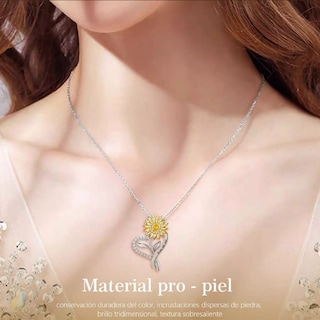 Foto 4 | Collar Xtellar De Girasol De Plata 925 Color Plata