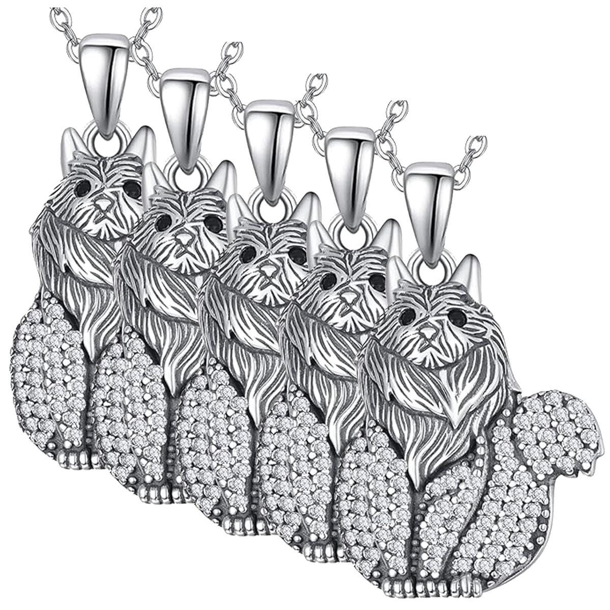 Foto 2 pulgar | Cadenas De Gatitos High Monaco  Mxbgh-005 5 Piezas Plata