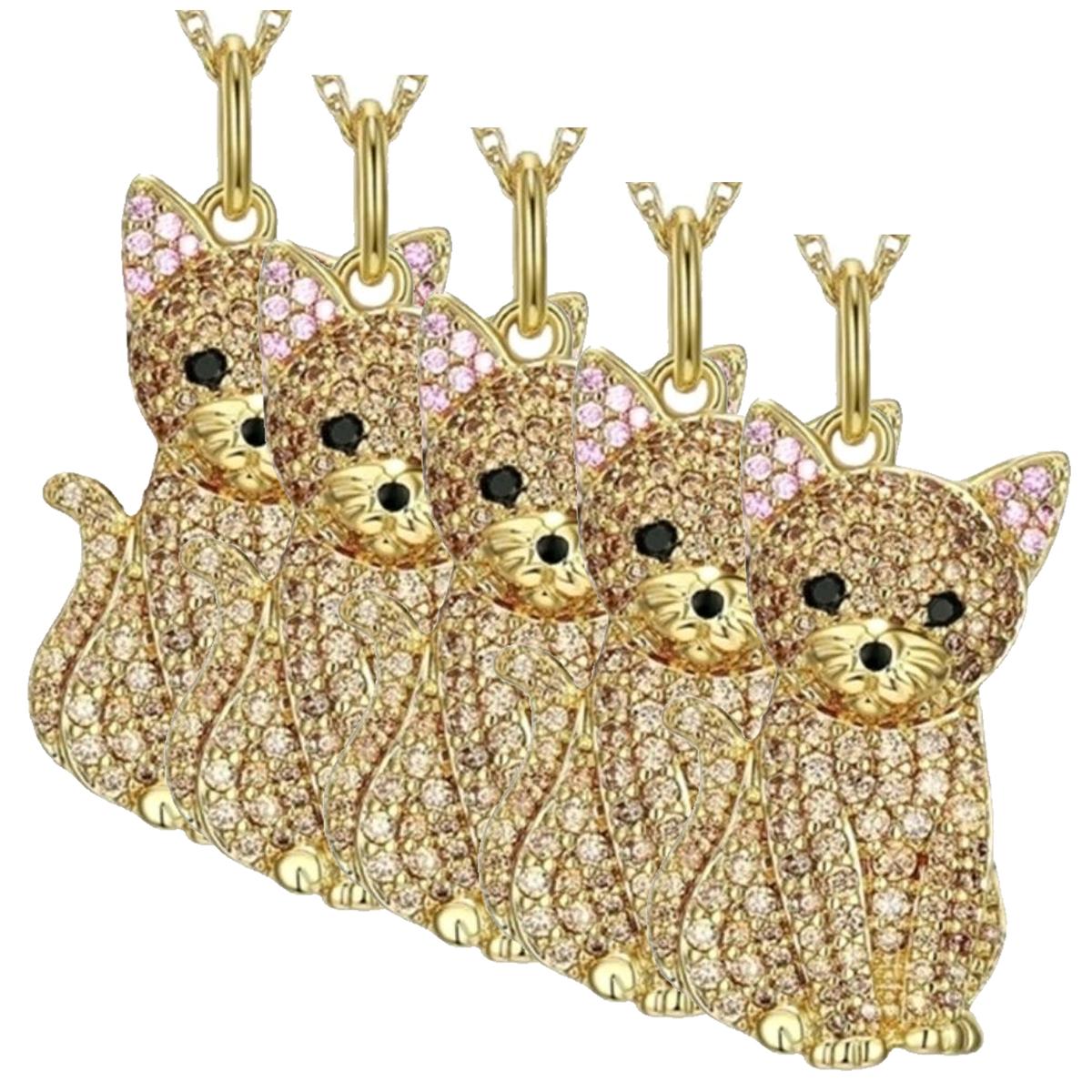 Foto 1 | Joyeria De Gatitos High Monaco  Mxohr-005 5 Piezas Oro