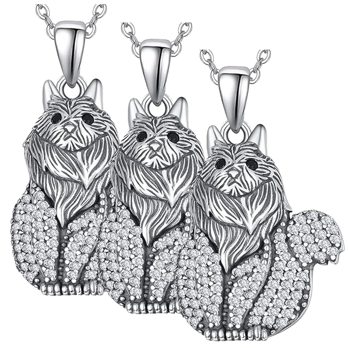 Foto 1 | Cadenas Con Dijes De Michis High Monaco  Mxbgh-003 3 Piezas Plata