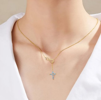 Foto 3 | Joyeria Xtellar Mujer Cadena Collare Dije Cruz Oro 18k Gargantilla