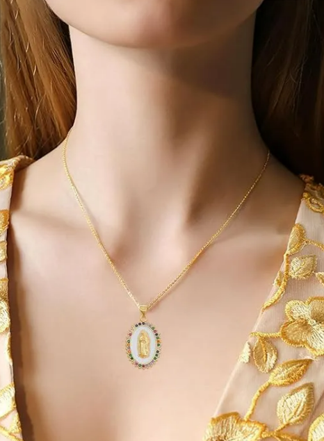 Foto 5 pulgar | Nuestra Xtellar Señora De Guadalupe Colgante Religioso Virgen María