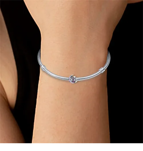 Foto 5 pulgar | Dije Xtellar  De Plata 925  Romántico Fit  Pulsera Color Lavanda