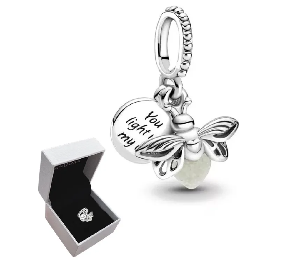 Charm Evangeline Luciernaga Dijes Para Parejas Plata925+caja