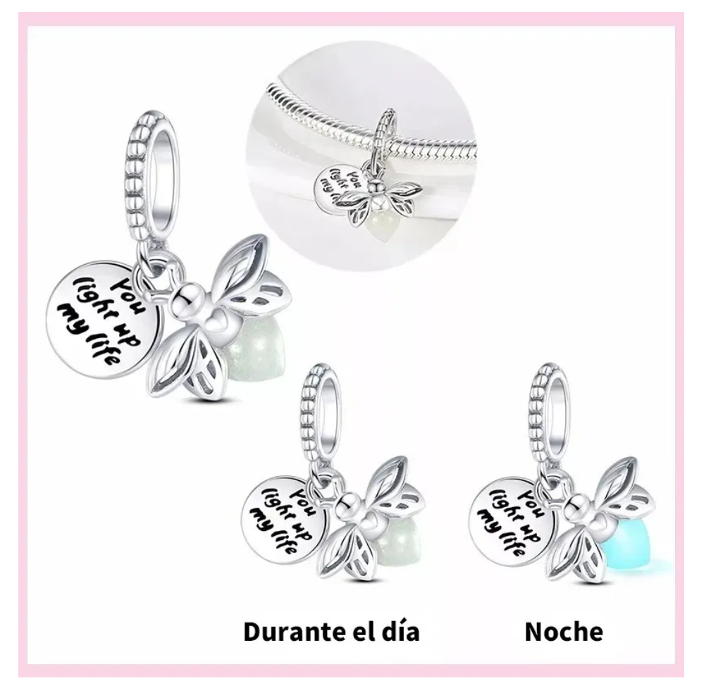 Foto 3 pulgar | Charm Evangeline Luciernaga Dijes Para Parejas Plata925+caja