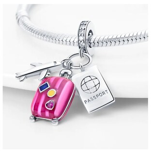 Foto 4 | 1 Pcs Dije Viajes En Avión De Plata 925 Premium Charm Color Global Travel C