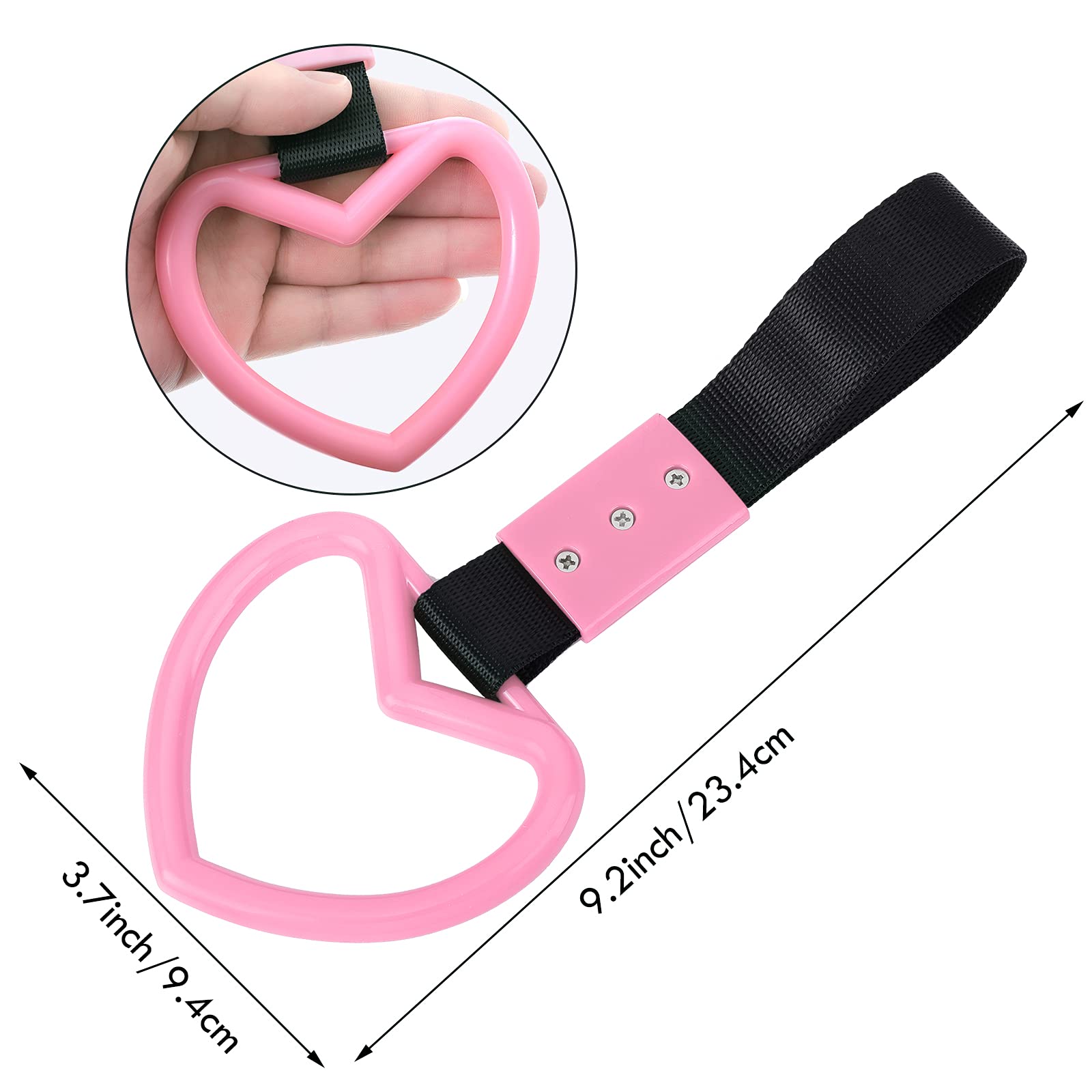 Foto 3 pulgar | Correas Para Manijas De Coche Bbto Drift Charm En Forma De Corazón, 2 Piezas - Venta Internacional.