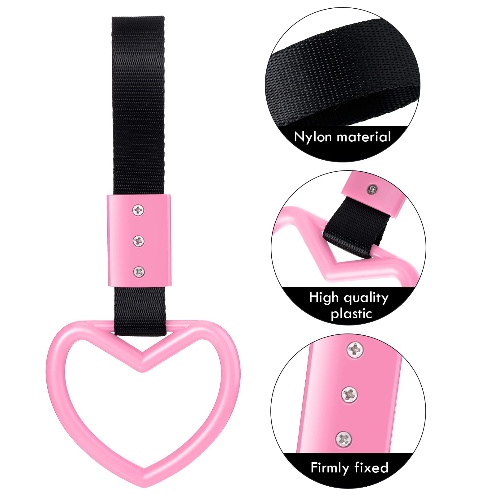 Foto 3 | Correas Para Manijas De Coche Bbto Drift Charm En Forma De Corazón, 2 Piezas - Venta Internacional.