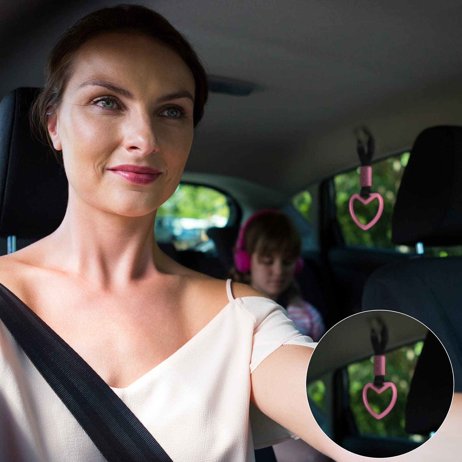 Foto 6 | Correas Para Manijas De Coche Bbto Drift Charm En Forma De Corazón, 2 Piezas - Venta Internacional.
