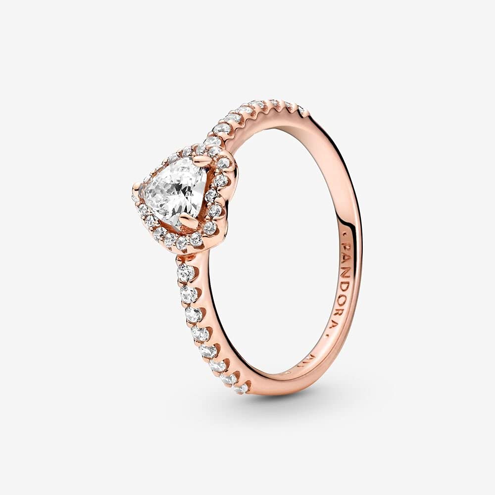 Foto 3 pulgar | Anillo Pandora Sparkling Elevated Heart Oro Rosado - Venta Internacional