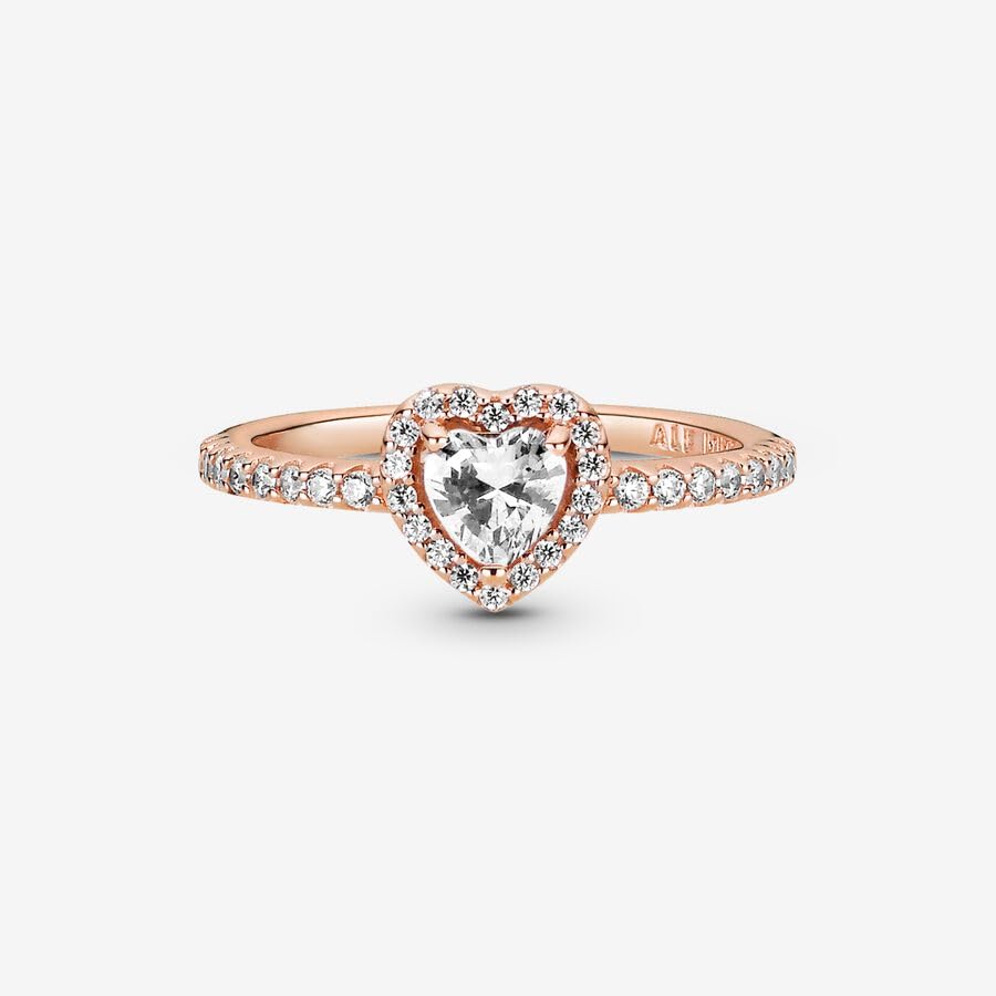 Foto 5 pulgar | Anillo Pandora Sparkling Elevated Heart Oro Rosado - Venta Internacional