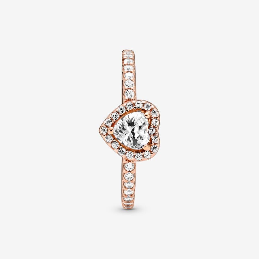 Foto 6 pulgar | Anillo Pandora Sparkling Elevated Heart Oro Rosado - Venta Internacional
