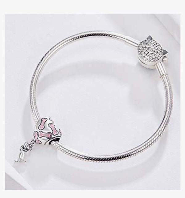 Foto 4 pulgar | Kit De 3 Charms De Mascotas Para Pulsera O Dijes, Perro Con Corazón, Hueso Con Patita Rosa,  I Love My Dog  Pla