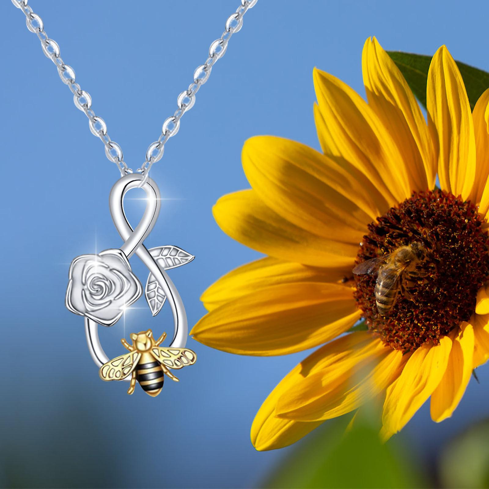 Foto 3 pulgar | Colgante Huoguo Personality Flor Infinite Rose Bee - Venta Internacional.