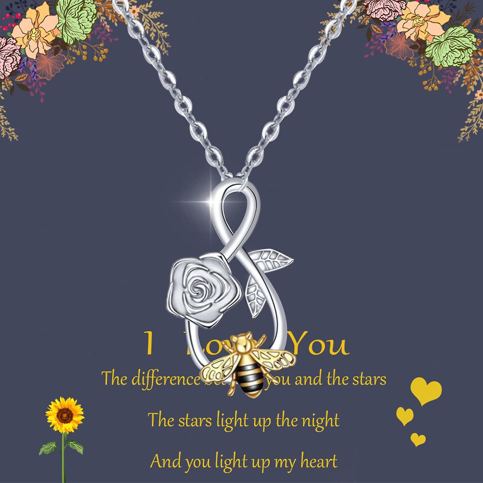 Foto 5 pulgar | Colgante Huoguo Personality Flor Infinite Rose Bee - Venta Internacional.