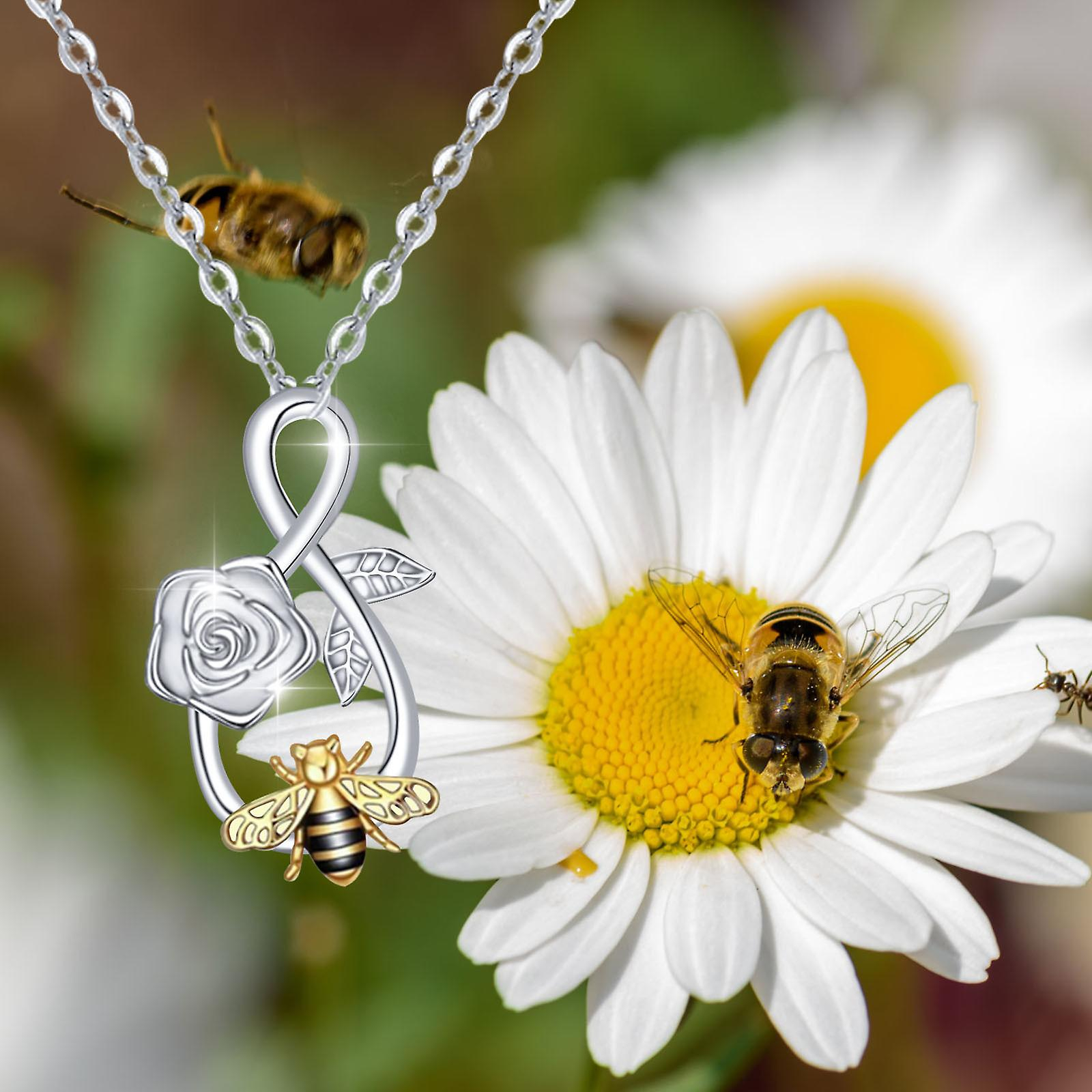 Foto 6 pulgar | Colgante Huoguo Personality Flor Infinite Rose Bee - Venta Internacional.