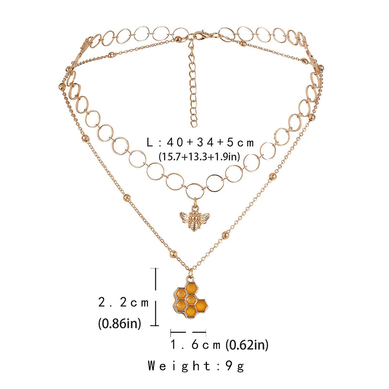 Foto 4 pulgar | Collar Huoguo Temperament Femenino De Malla Redonda Con Forma De Abeja Estéreo - Venta Internacional.
