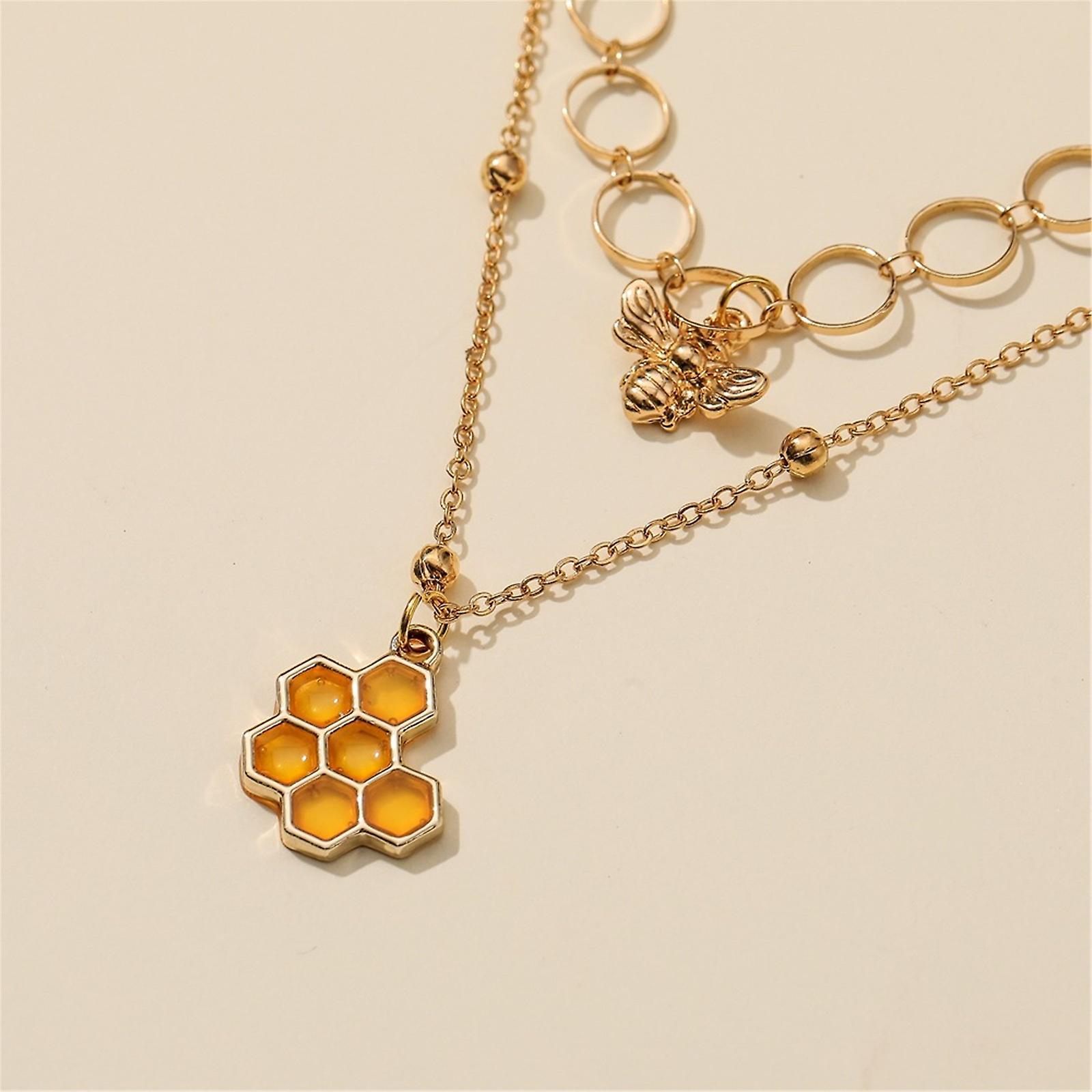 Foto 5 pulgar | Collar Huoguo Temperament Femenino De Malla Redonda Con Forma De Abeja Estéreo - Venta Internacional.