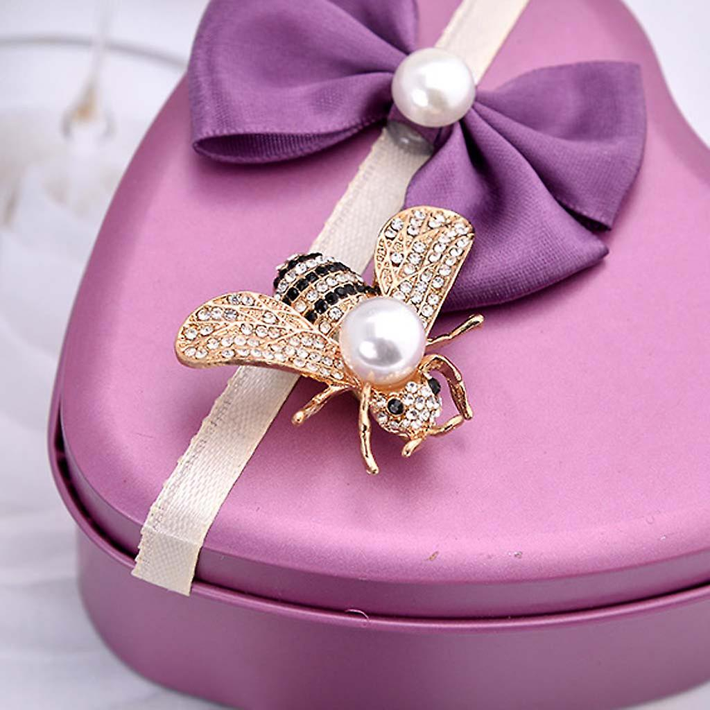 Foto 4 pulgar | Broche Huoguo Little Bee Crystal Pin  Moderno Para Mujer  3 X 4 Cm - Venta Internacional.