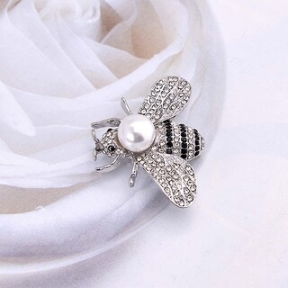 Foto 2 | Broche Huoguo Little Bee Crystal Pin Moderno Para Mujer 3 X 4 Cm - Venta Internacional.