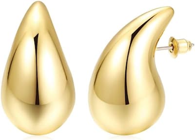 Foto 2 | Aretes Tipo Gota Mink Dorados para Mujer