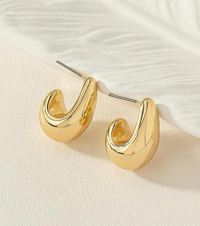 Foto 4 pulgar | Aretes Tipo Gota Mink Dorados para Mujer