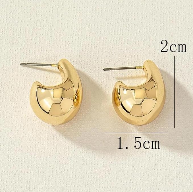 Foto 6 | Aretes Tipo Gota Mink Dorados para Mujer