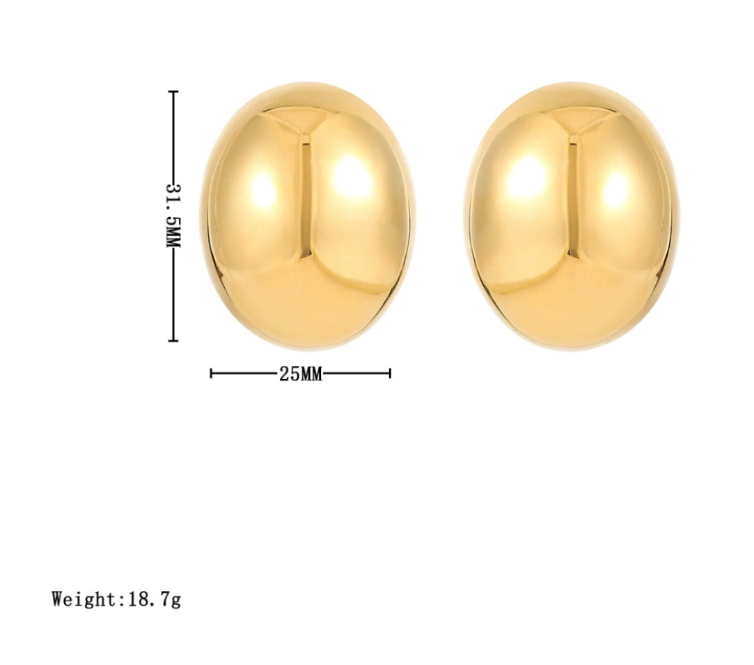 Foto 3 | Aretes para Mujer Gruesos Elegantes Chapa Plateados