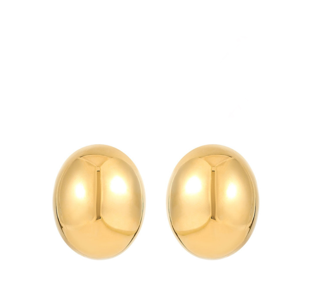 Aretes para Mujer Gruesos Elegantes Chapa Dorado