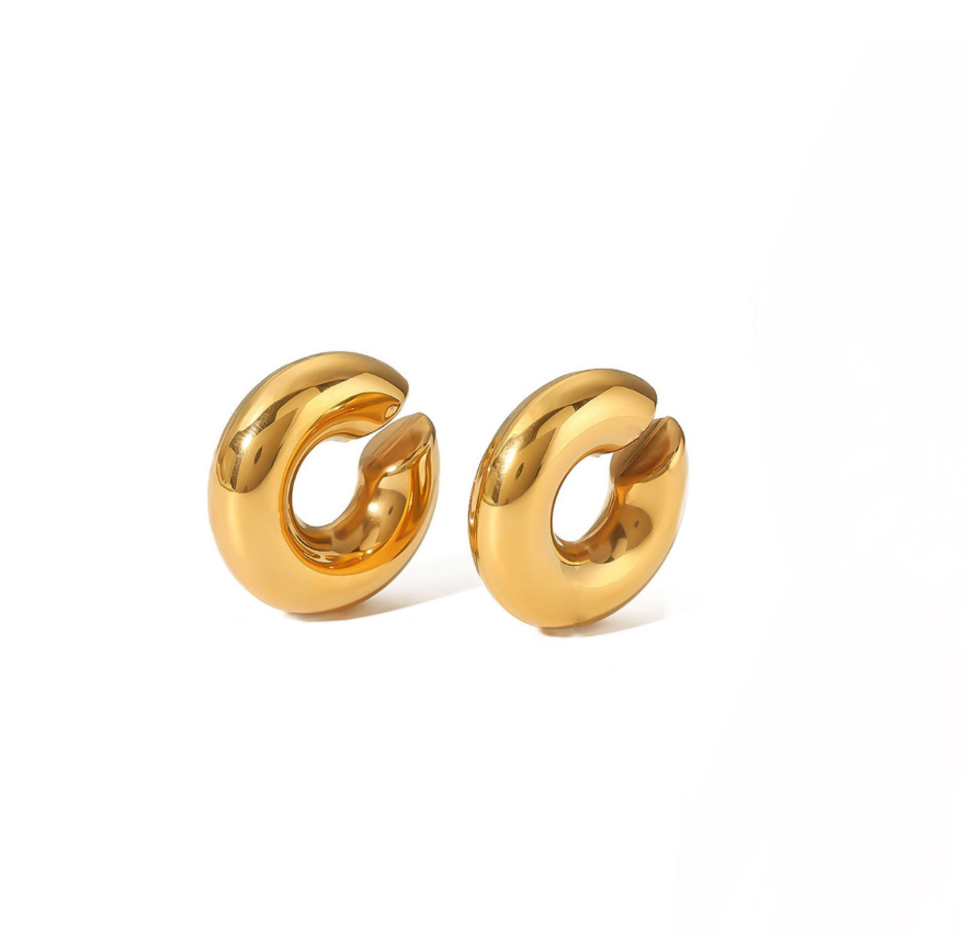 Aretes Wünd Dorados de Acero Inoxidable para Mujer