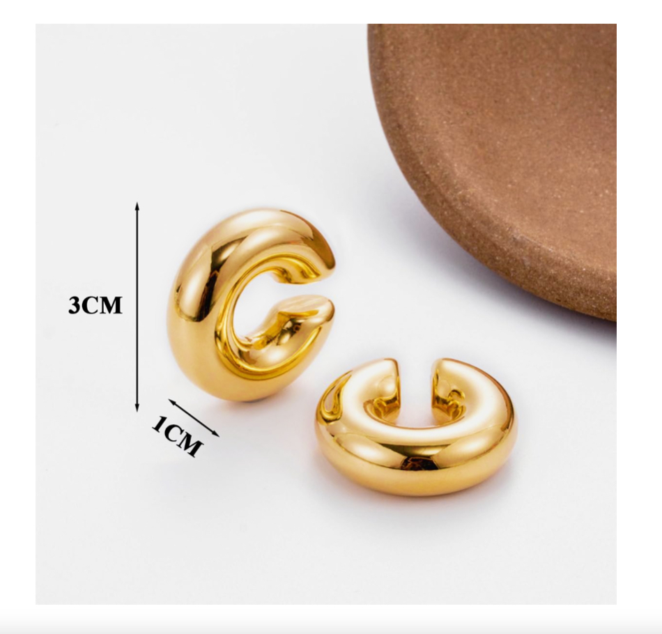 Foto 3 | Aretes Wünd Dorados de Acero Inoxidable para Mujer