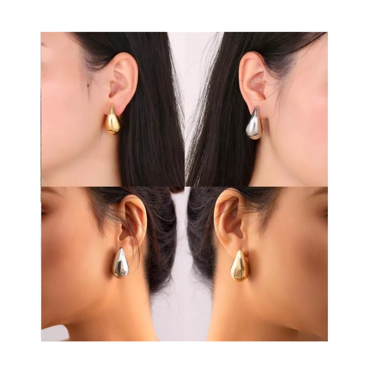 Foto 4 pulgar | Aretes Belug Plateados para Mujer