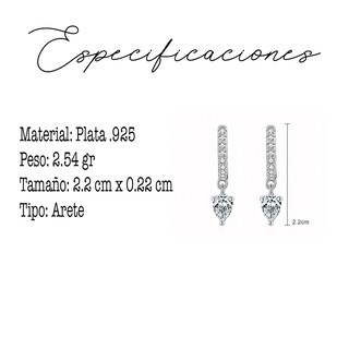 Foto 4 | Aretes Huggies Con Colgante