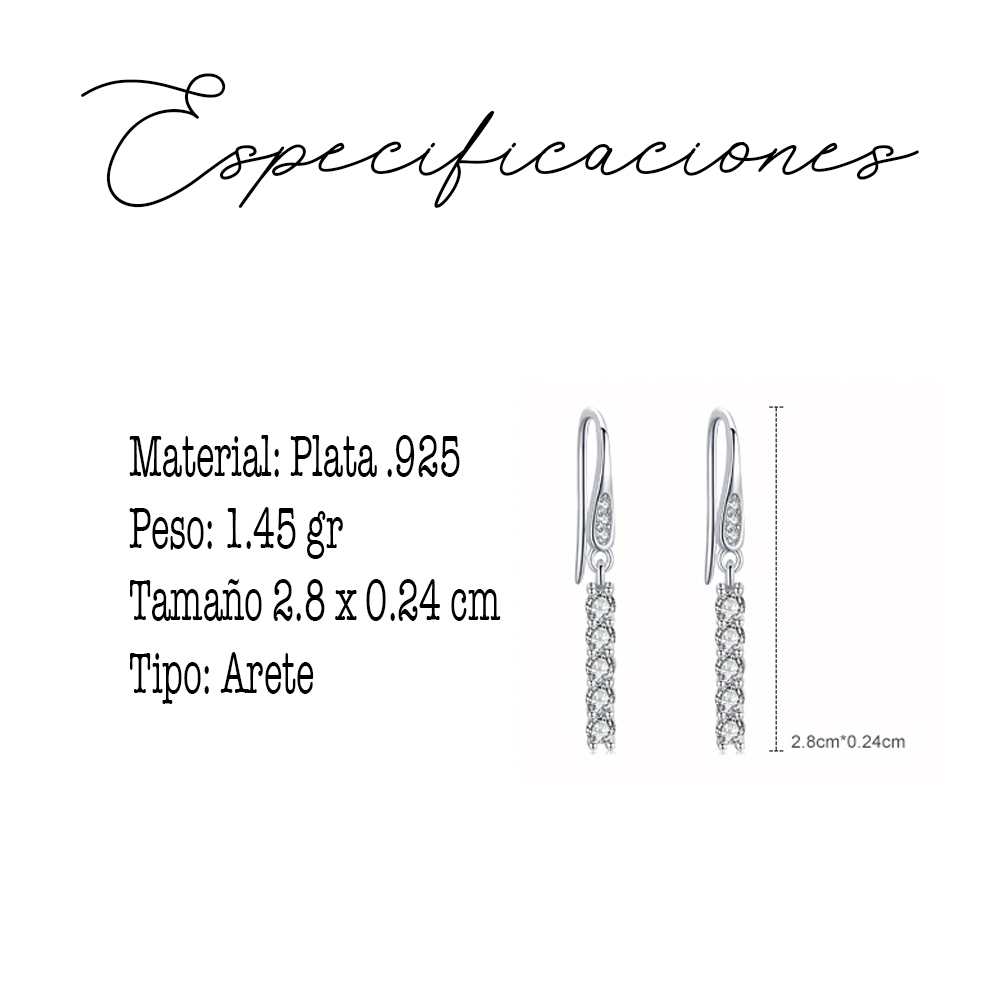 Foto 4 | Aretes Largos con Circonias