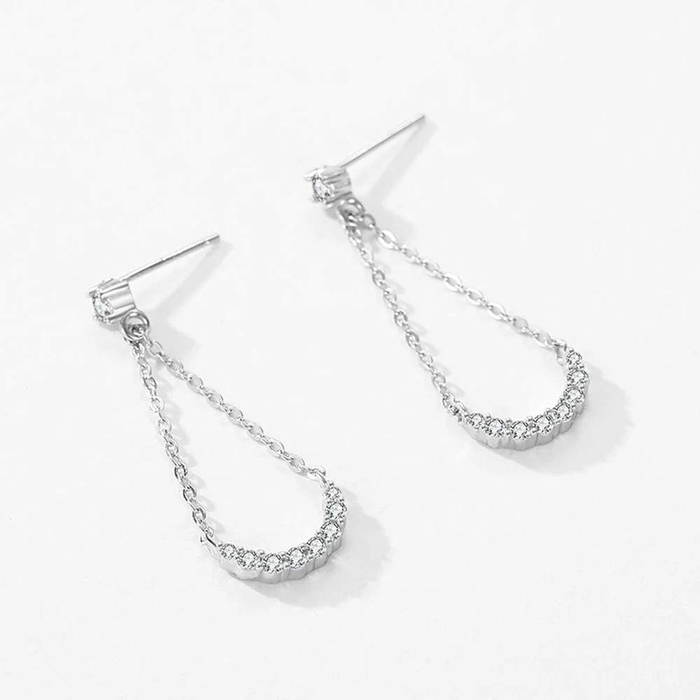 Foto 3 pulgar | Aretes de Plata para Mujer