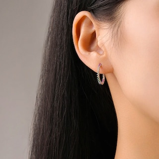 Foto 3 | Aretes de Plata con Circonias para Mujer