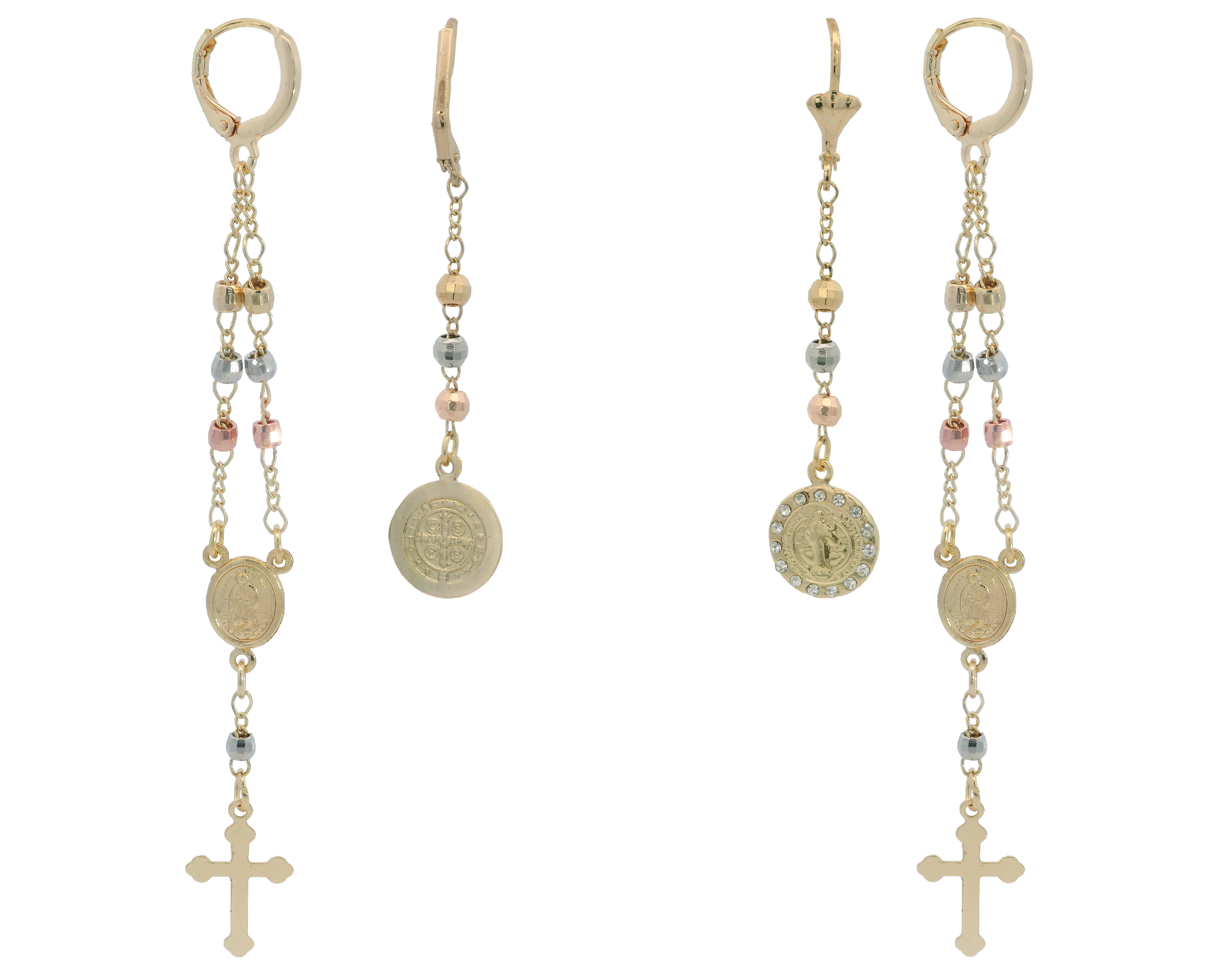 Kit de Aretes Religiosos Horoz Ch69 Chapa 18k