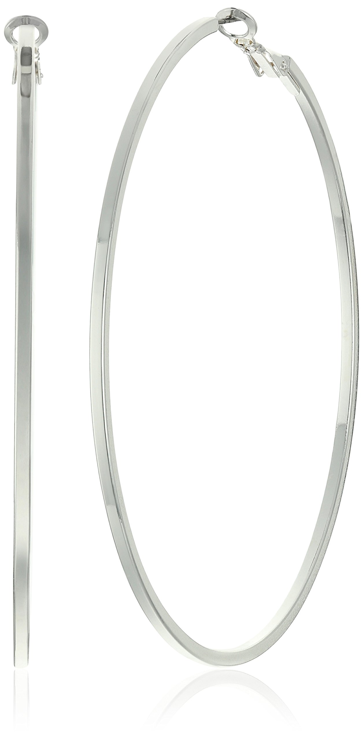 Foto 2 pulgar | Pendientes Guess Square Edge Hoop Silver Para Mujer - Venta Internacional