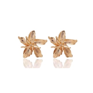 Foto 1 | Aretes de Flor Dorados para Mujer-Venta Internacional