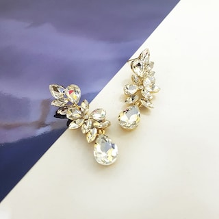 Foto 3 | Pendientes Party Hoops Chapados en Oro Fantástico con Cristales - Venta Internacional