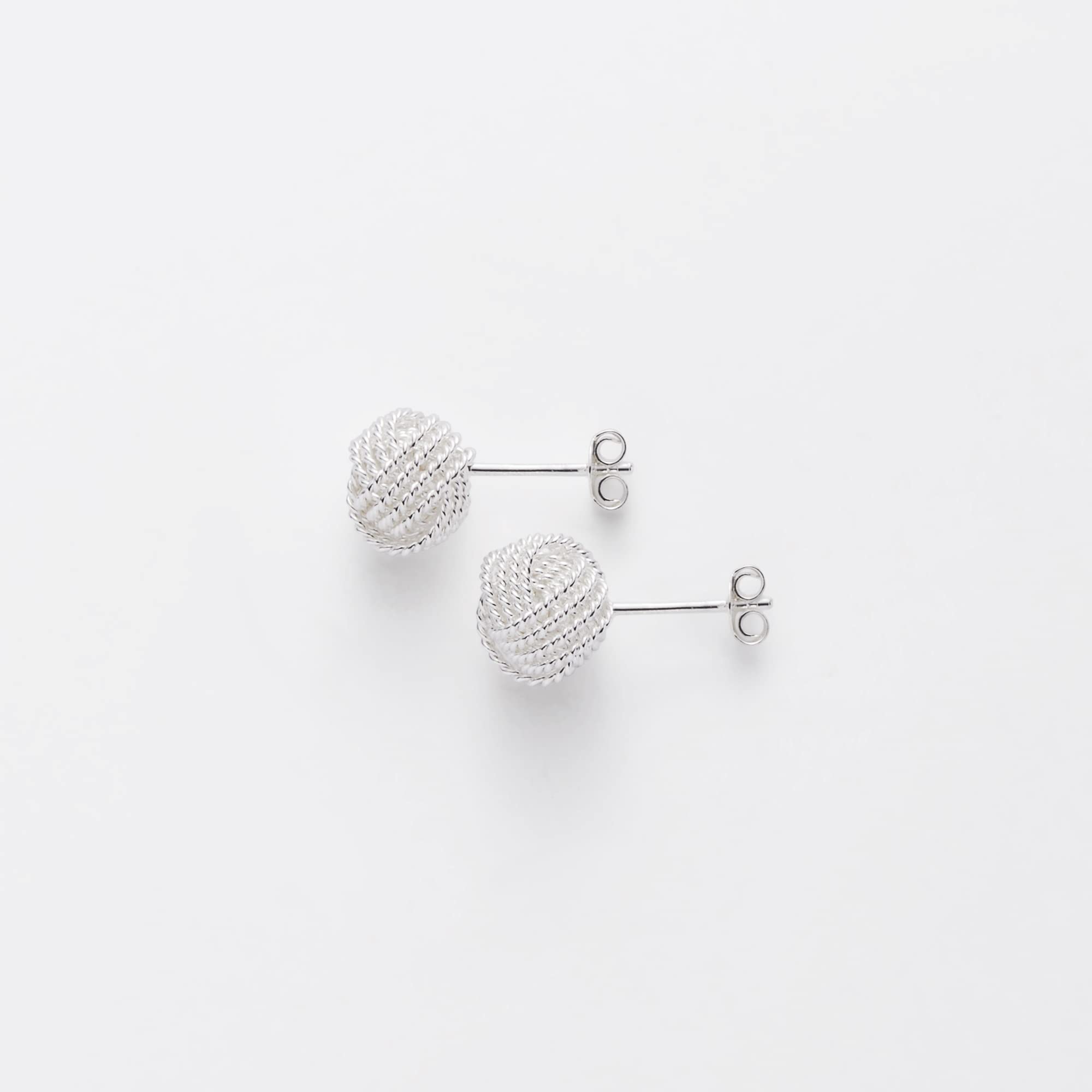 Foto 3 pulgar | Pendientes de Plata con Diseño de Nudo de Amor - Venta Internacional