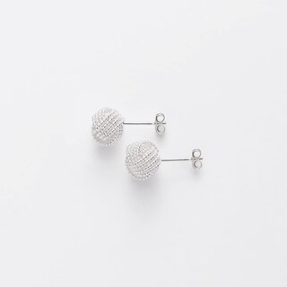 Foto 2 | Pendientes de Plata con Diseño de Nudo de Amor - Venta Internacional