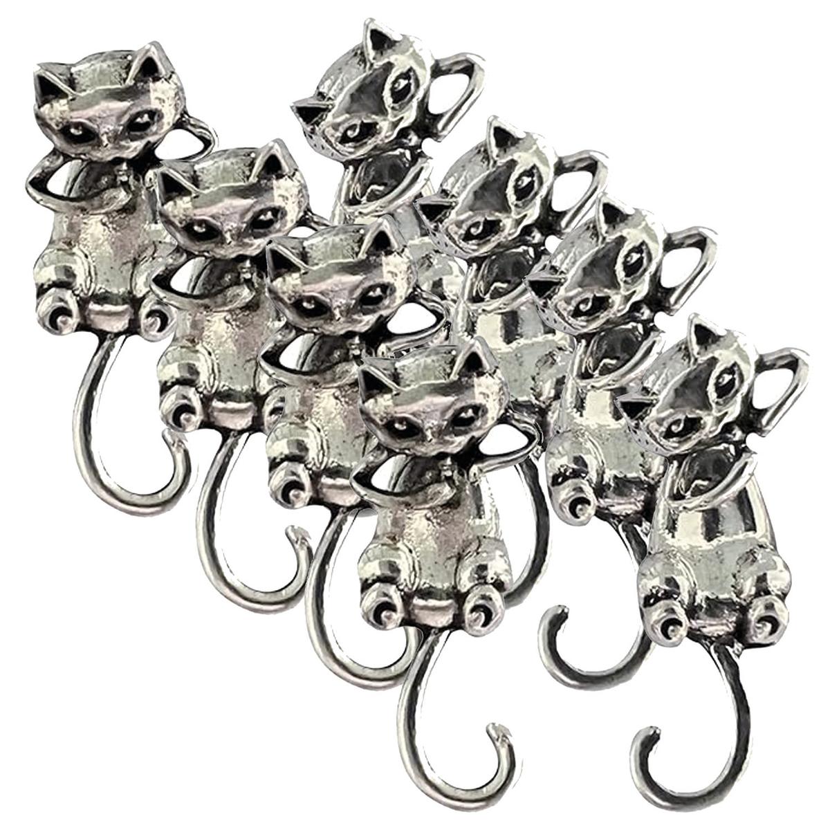 Gatos Par De Pendientes High Monaco  Mxrir-004 4 Piezas Plata