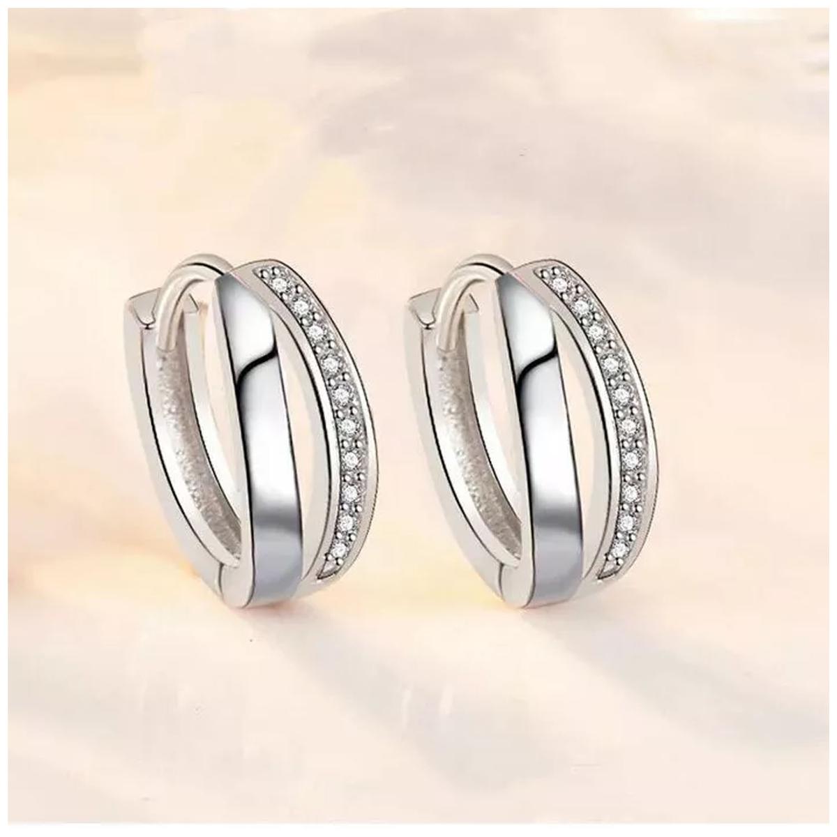 Foto 4 pulgar | Accesorios Para Damas Aretes Ventdepot Mxinz-003 3 Piezas Plata